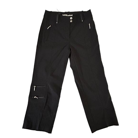 jamie sadock Pants - Jamie Sadock Golf Crop Pants Womens Size 2 Black 28x22 Tapered Leg 91301 NWT